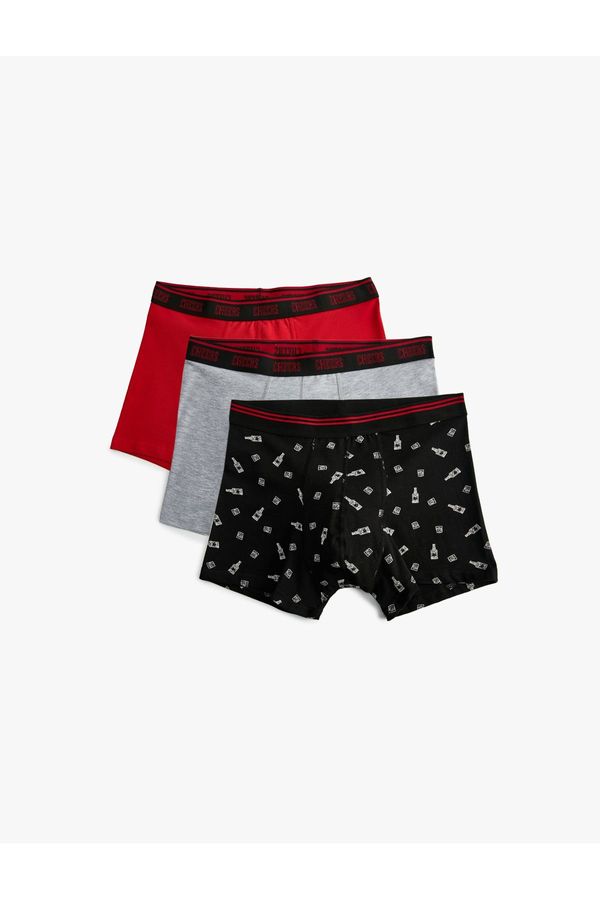 Koton Koton 3-Piece Boxer Set Printed Cotton