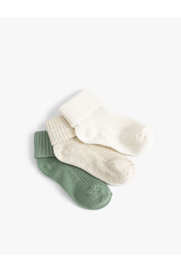 Koton Koton 3-Piece Set of Basic Socks Cotton
