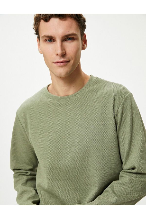 Koton Koton 4wam70188mk 792 Green Men's Jersey Sweater