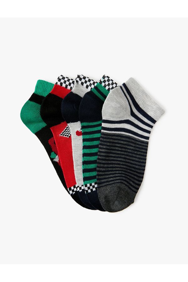 Koton Koton 5-Piece Patterned Booties Socks Set