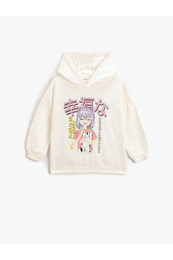 Koton Koton Anime Printed Hoodie & Sweatshirt