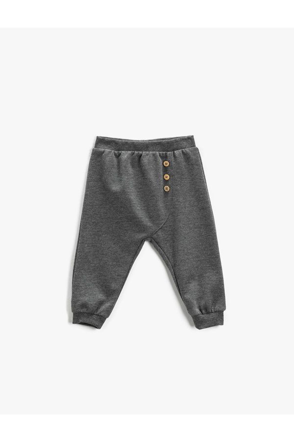 Koton Koton Baby Boy Jogger Sweatpants Button Detailed Elastic Waist
