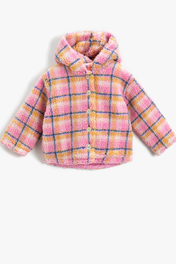 Koton Koton Baby Girl Pink Plaid Jacket