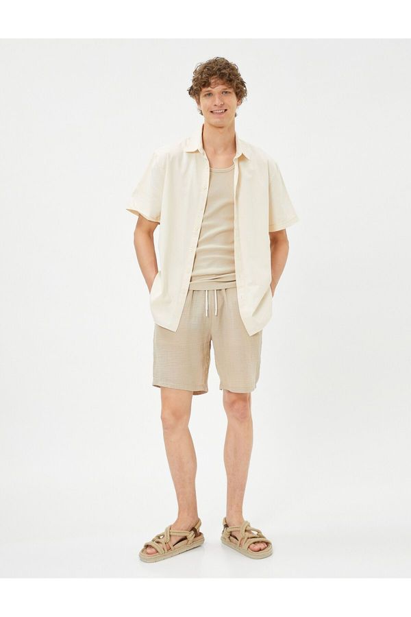 Koton Koton Basic Bermuda Shorts Elastic Waist, Pocket Detailed.