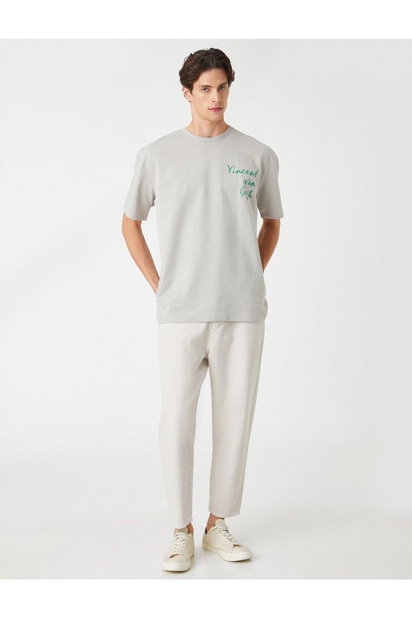 Koton Koton Basic Gabardine Trousers with Button Detail and Pockets
