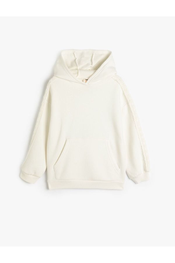 Koton Koton Basic Hooded Sweatshirt Long Sleeve Kangaroo Pocket Raising