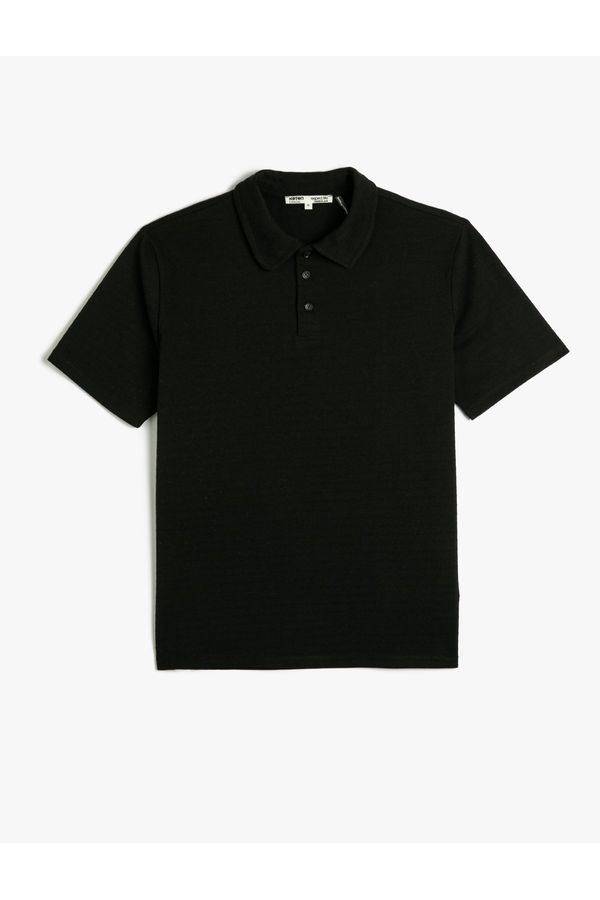 Koton Koton Basic Polo T-Shirt Buttoned Short Sleeve