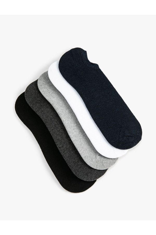 Koton Koton Basic Set of 5 Invisible Socks, Multicolored