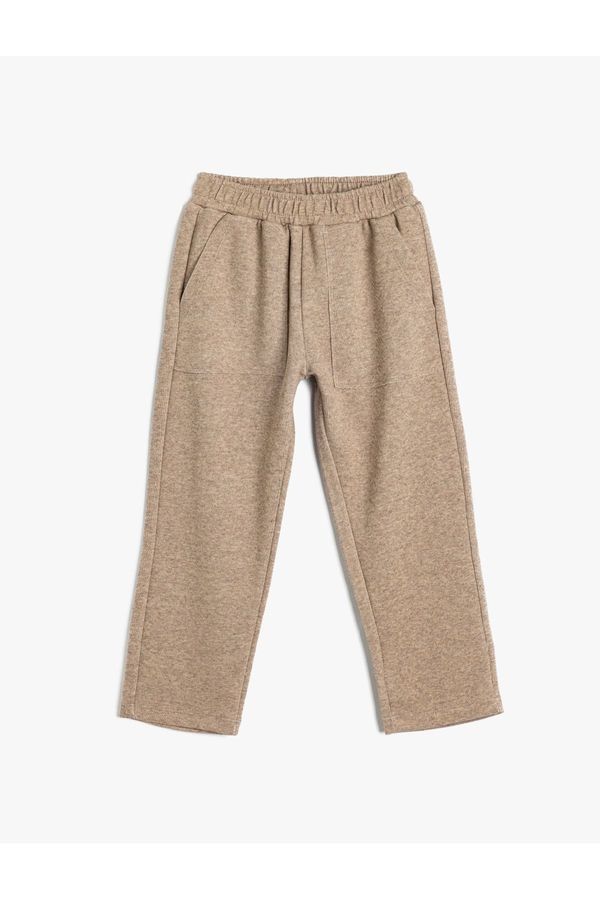 Koton Koton Basic Sweatpants with Pocket Detail and Elastic Waist