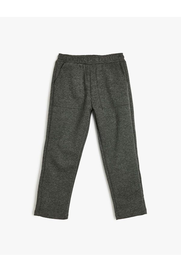 Koton Koton Basic Sweatpants with Pocket Detail and Elastic Waist