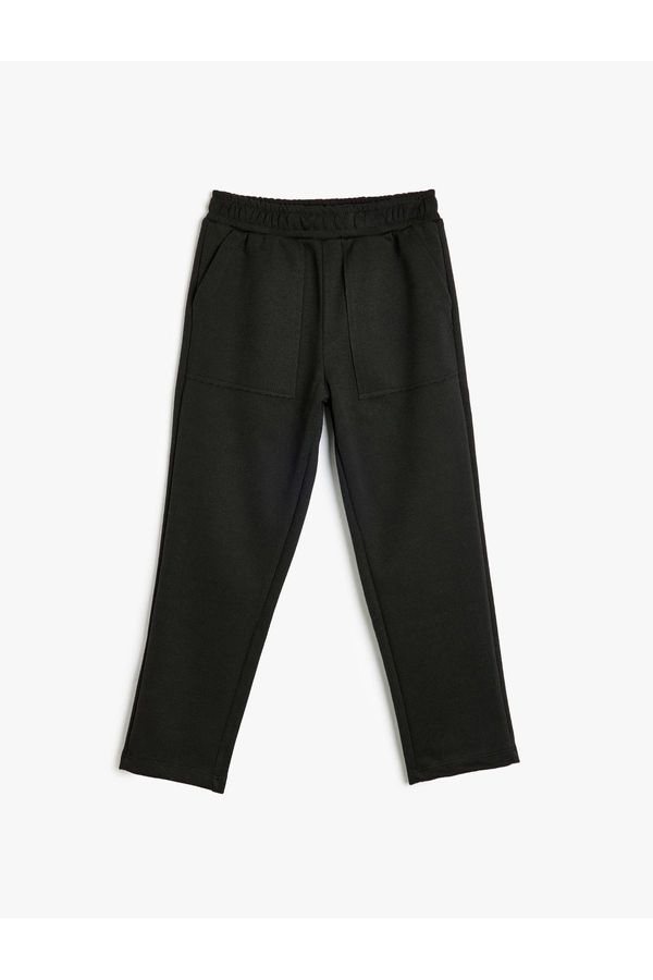 Koton Koton Basic Sweatpants with Pocket Detail and Elastic Waist