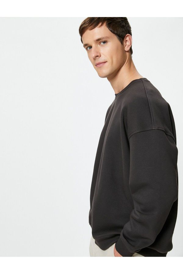 Koton Koton Basic Sweatshirt Relaxed Fit Crew Neck Long Sleeve