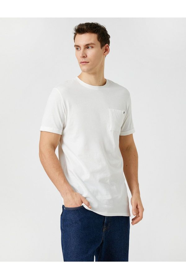 Koton Koton Basic T-Shirt Pocket Detailed Crew Neck Short Sleeve