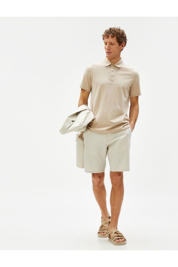 Koton Koton Basic T-Shirt Polo Neck Cotton