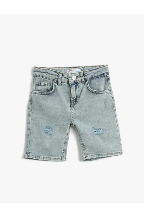 Koton Koton Bermuda Denim Shorts with Pockets Cotton - Slim Fit