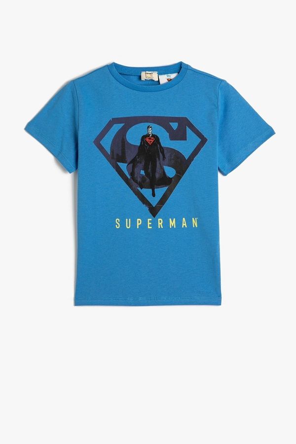 Koton Koton Boy Licensed Short Sleeve Crew Neck Superman T-Shirt 3skb10558tk
