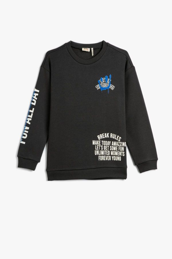 Koton Koton Boys' Anthracite Sweatshirt