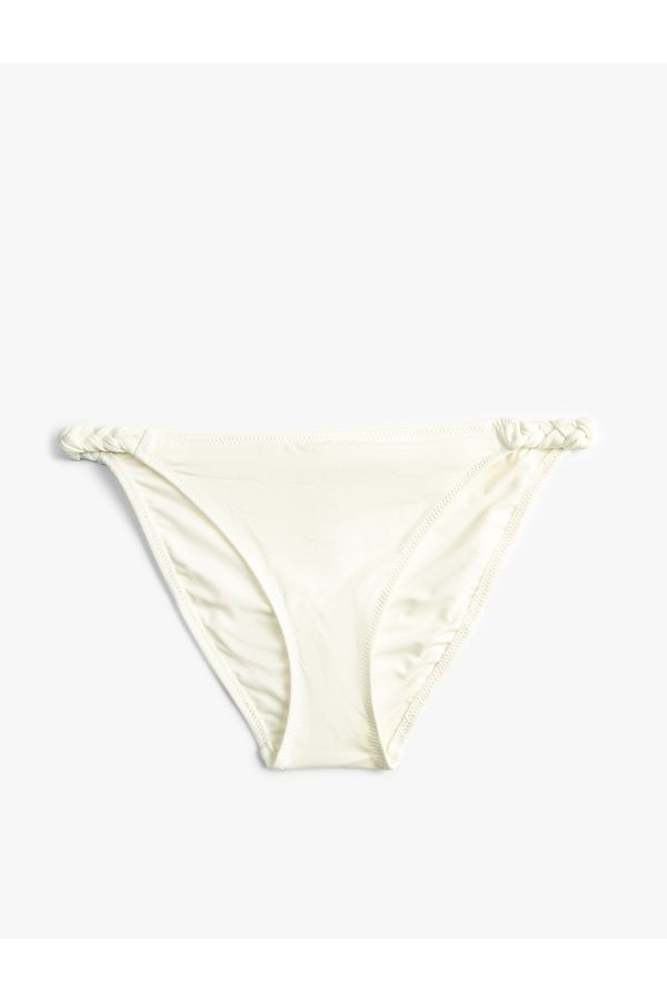 Koton Koton Brazilian Bikini Bottom Normal Waist Knit Detail