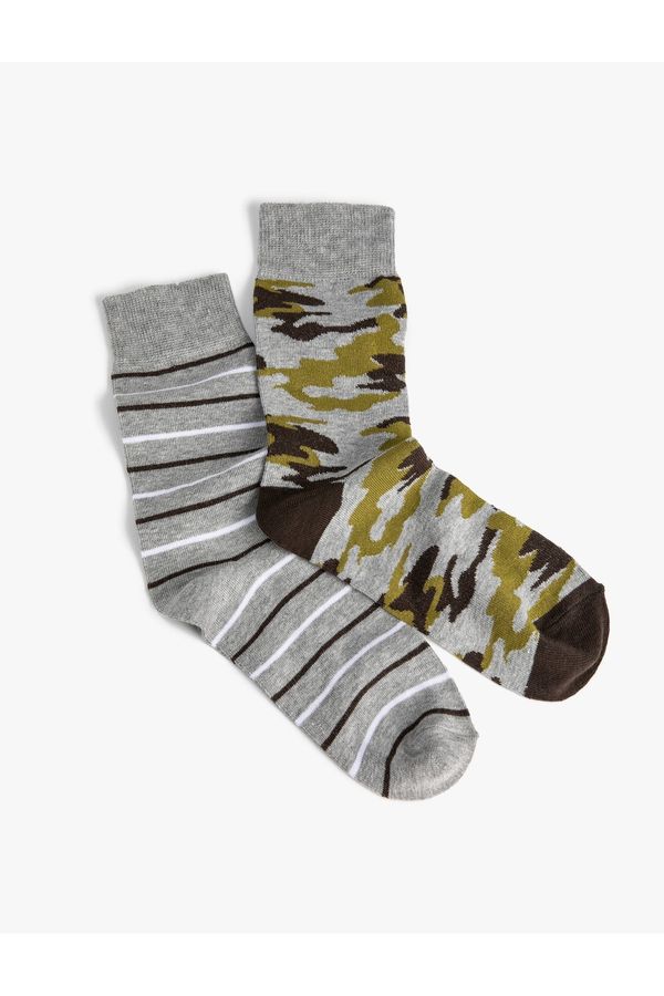 Koton Koton Camouflage Socks Set of 2