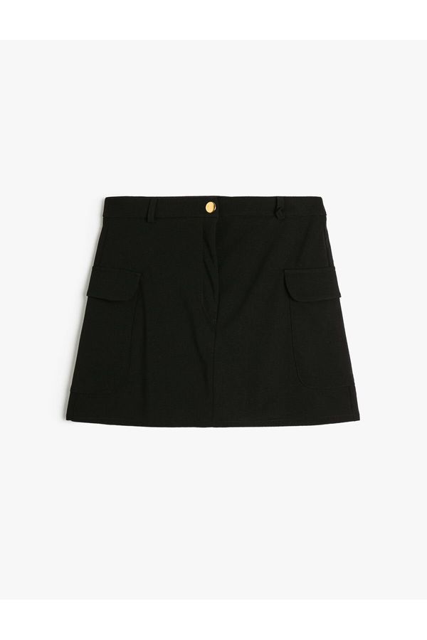 Koton Koton Cargo Mini Short Skirt High Waist Relaxed Fit