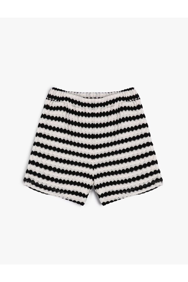 Koton Koton Crochet Shorts. Elastic Waist.