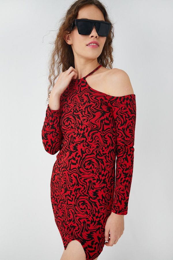 Koton Koton Dress - Red - Asymmetric