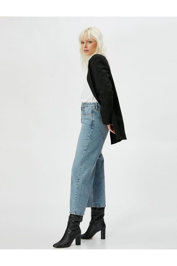 Koton Koton Extra Wide Short Straight Jean Jeans High Waist - Bianca Jean