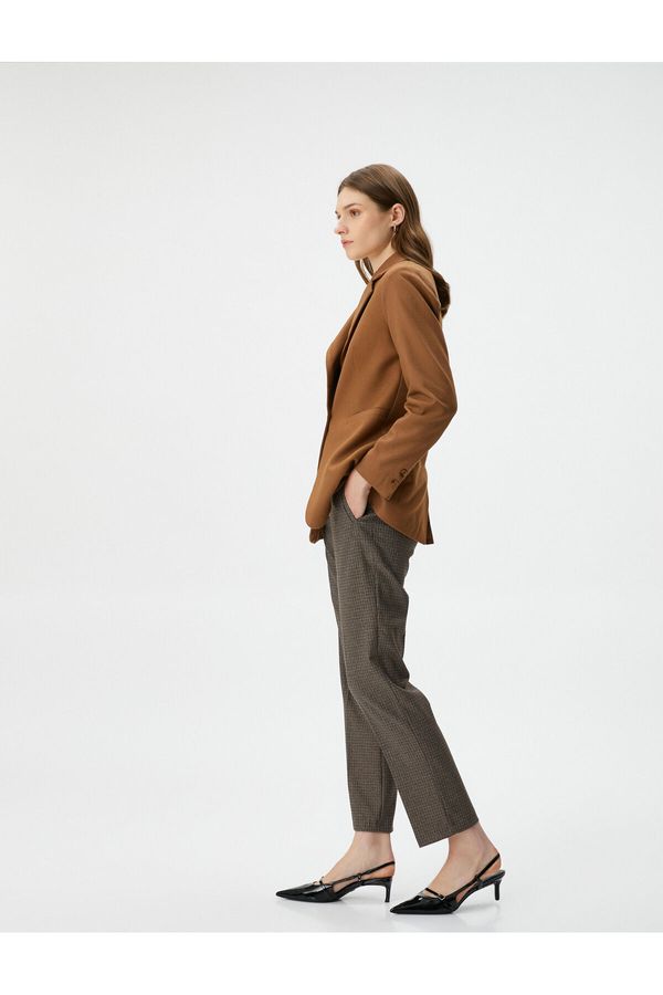 Koton Koton Fabric Cigarette Trousers with Pockets Normal Waist