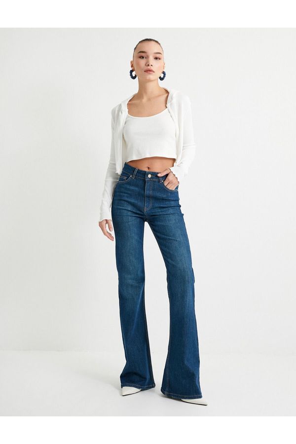Koton Koton Flare Jeans Slim Fit Standard Waist Elastic Cotton Pocket - Victoria Jeans