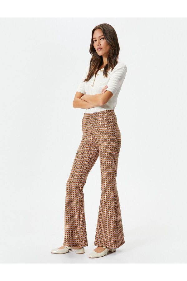 Koton Koton Flare Trousers Standard Waist