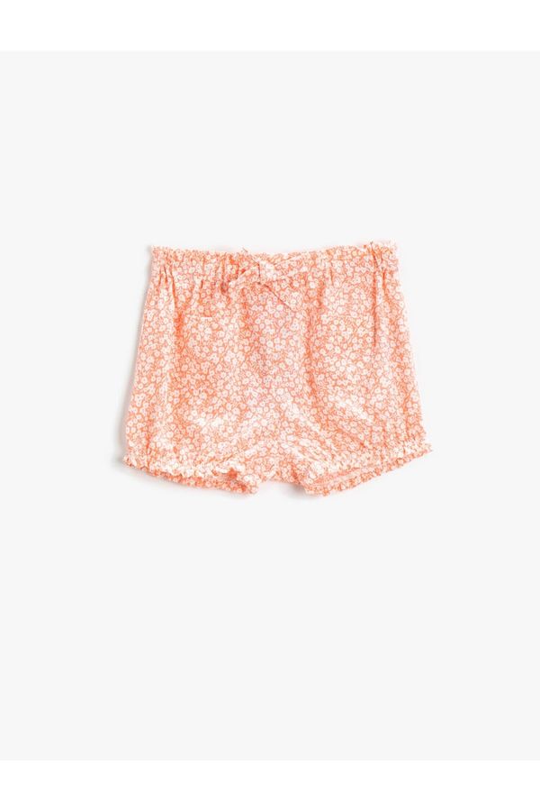 Koton Koton Floral Shorts Pocket Elastic Waist