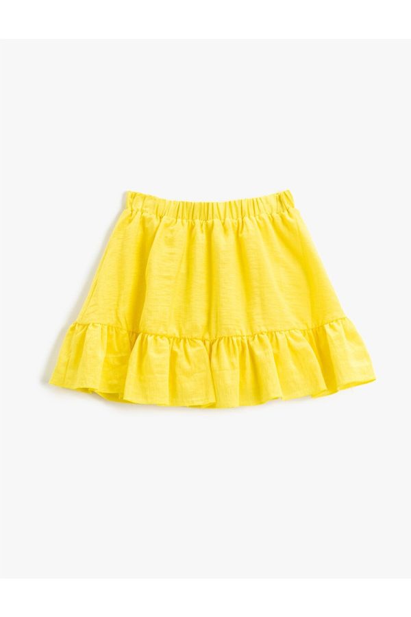 Koton Koton Frilled Mini Skirt with Elastic Waist
