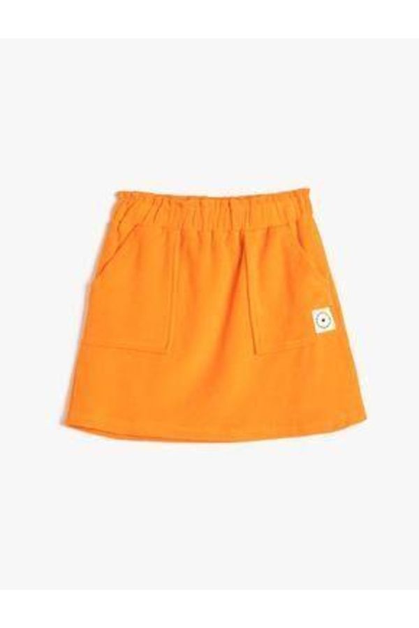 Koton Koton Girl Kid's Skirt Terry Fabric, Pockets, Elastic Waist, Cotton