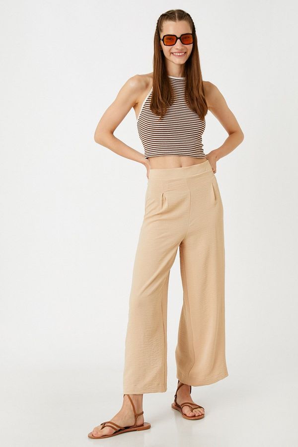 Koton Koton High Waist Culotte Pants