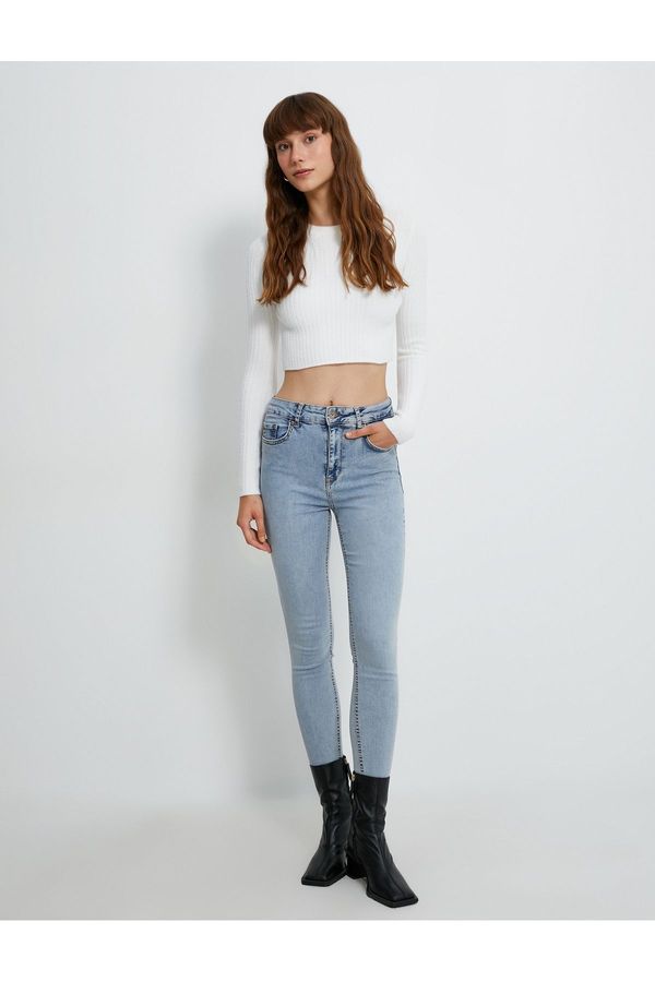 Koton Koton High Waist Denim Trousers Skinny Leg Slim Cut - Carmen Jean