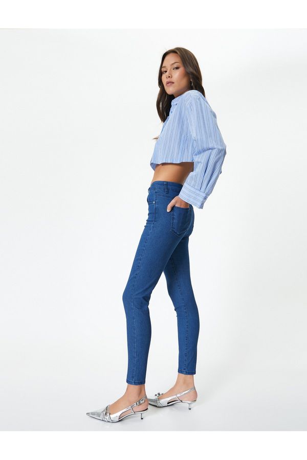 Koton Koton High Waist Skinny Jeans Skinny Leg Pocket - Carmen Skinny Jeans