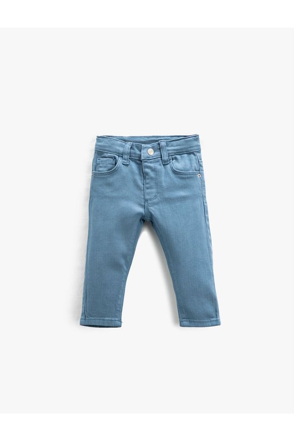 Koton Koton Jeans Slim Fit Pockets Cotton Adjustable Elastic Waist