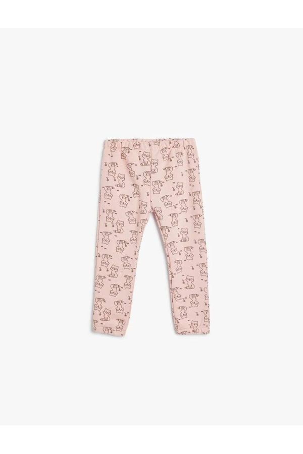 Koton Koton Jogger Sweatpants Elastic Waist Fox Print Detail