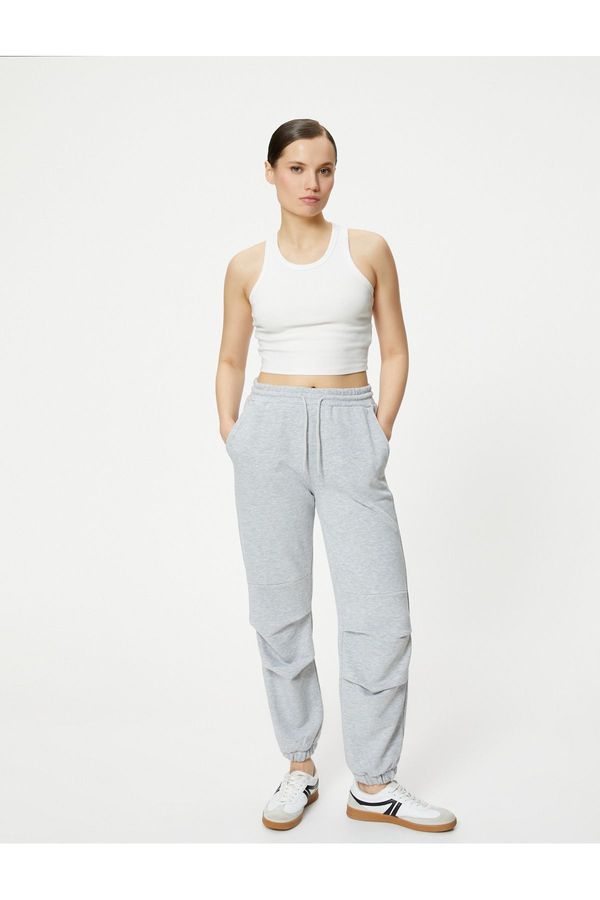 Koton Koton Jogger Trousers Tie Waist Pocket Elastic Cuffs