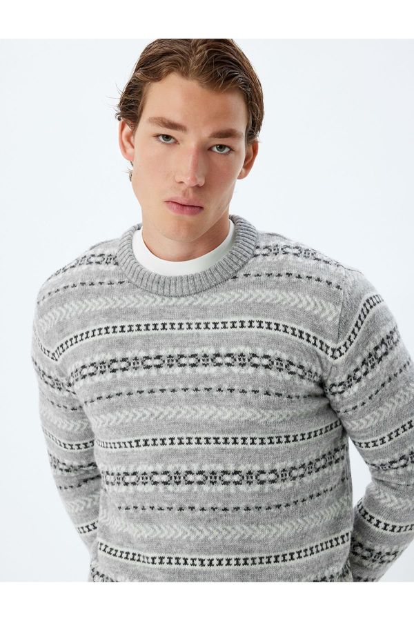 Koton Koton Knitted Sweater Boxy Fit Crew Neck