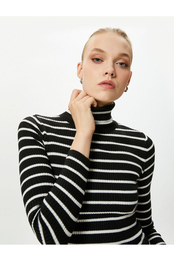 Koton Koton Knitwear Turtleneck Sweater Long Sleeve Ribbed Cashmere Texture