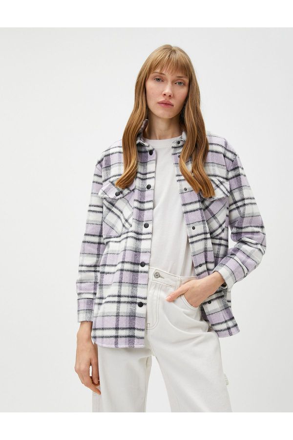 Koton Koton Lumberjack Shirt with Pockets and Snaps