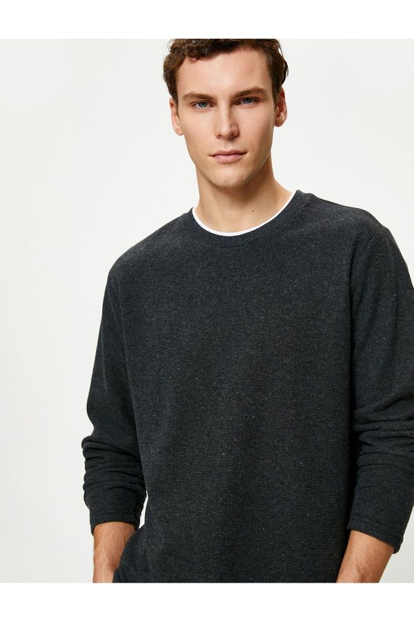 Koton Koton Men's Anthracite Sweater