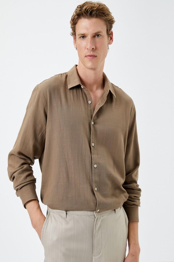 Koton Koton Men's Brown Shirt