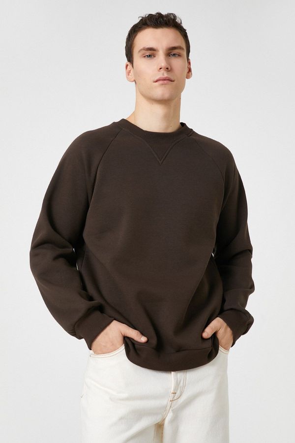 Koton Koton Men's Brown Sweatshirt