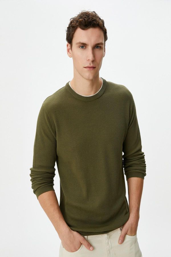 Koton Koton Men's Khaki Sweater