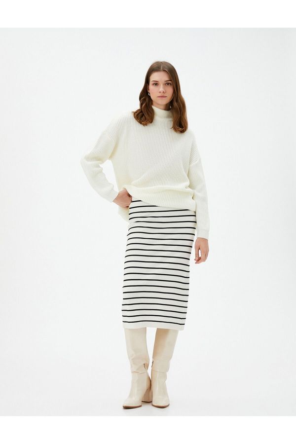 Koton Koton Midi Knitwear Skirt Normal Waist