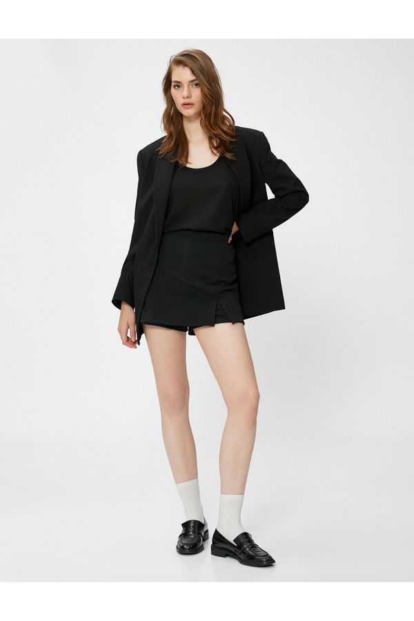 Koton Koton Mini Shorts Skirt with Slit Detail