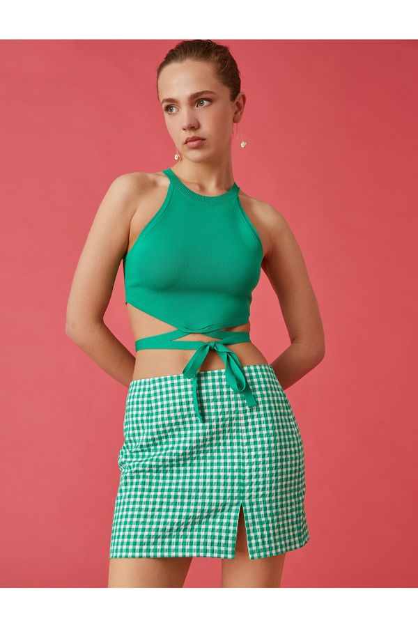 Koton Koton Mini Skirt with Slit Detail