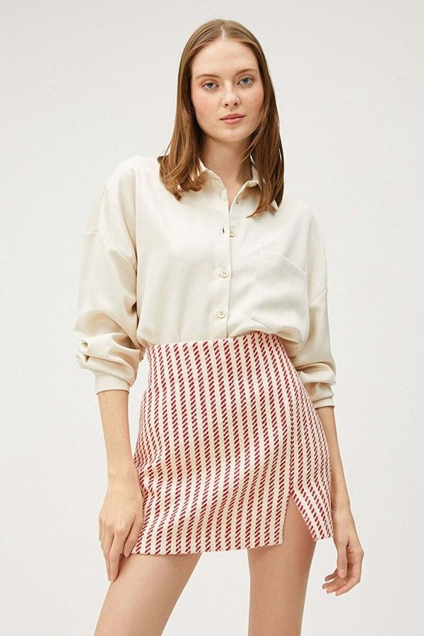 Koton Koton Mini Skirt with Slit Detail